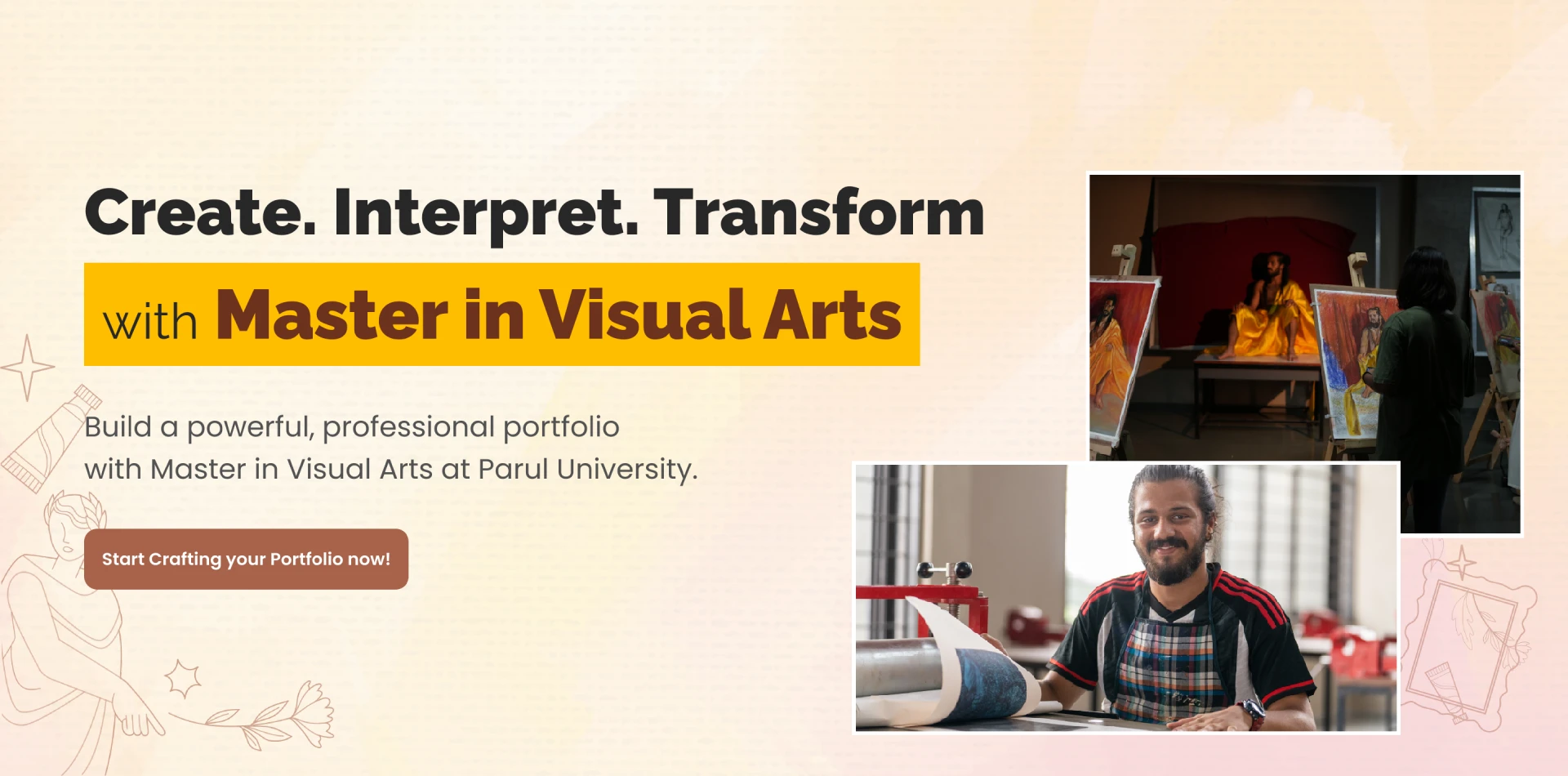 Create. Interpret. Transform with Master in Visual Arts