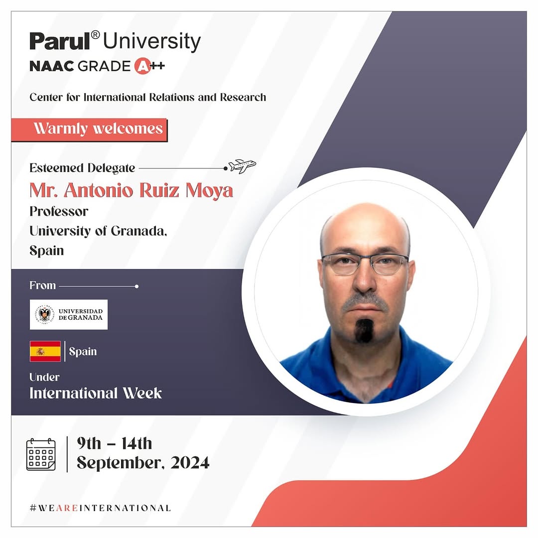 Erasmus+ Inbound Moblity Program – Mr. Anotonio Ruiz Moya
