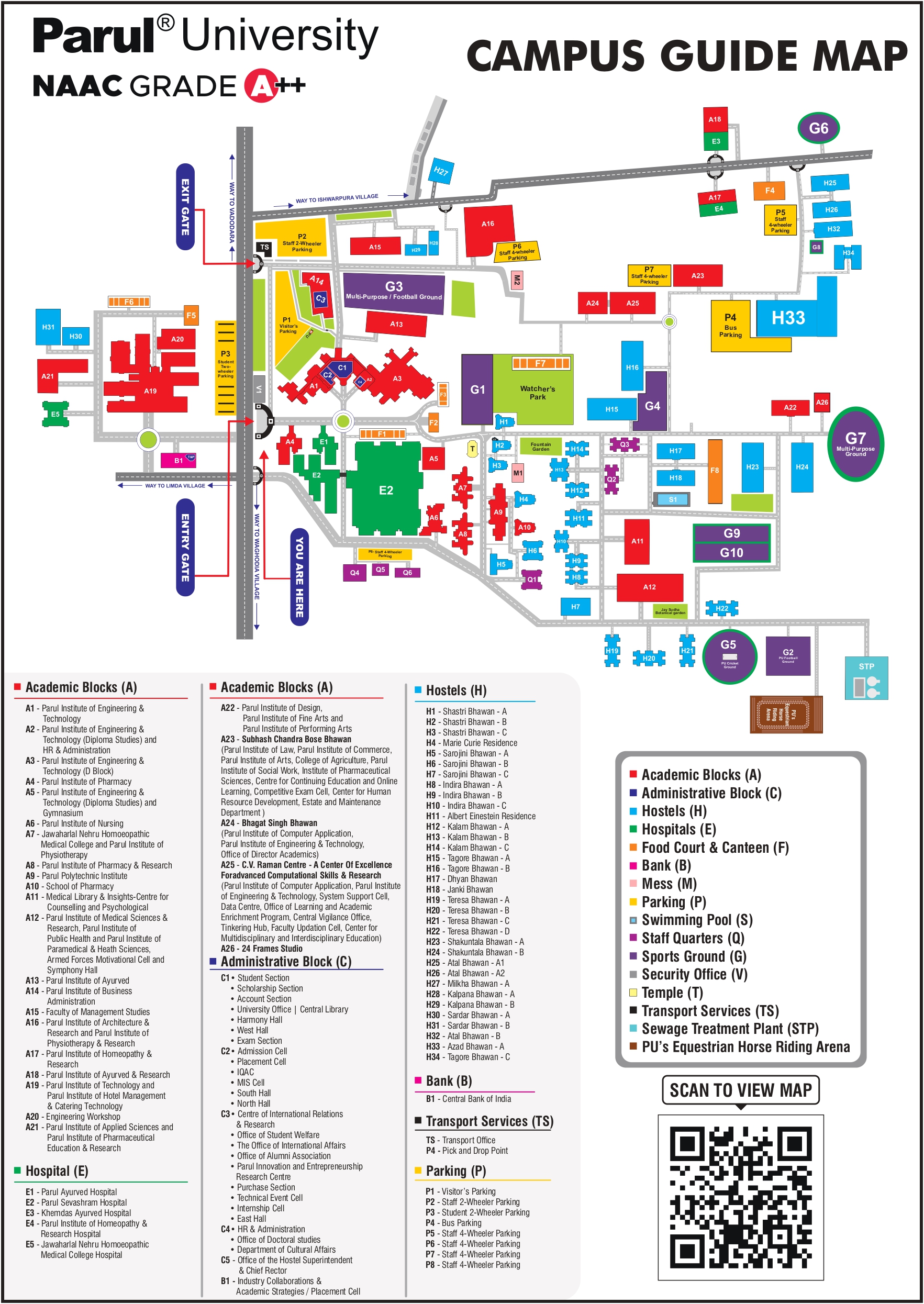 Parul University Campus Map