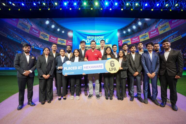 MS Dhoni Felicitates Students of Parul University – A Spectacle of Achievements