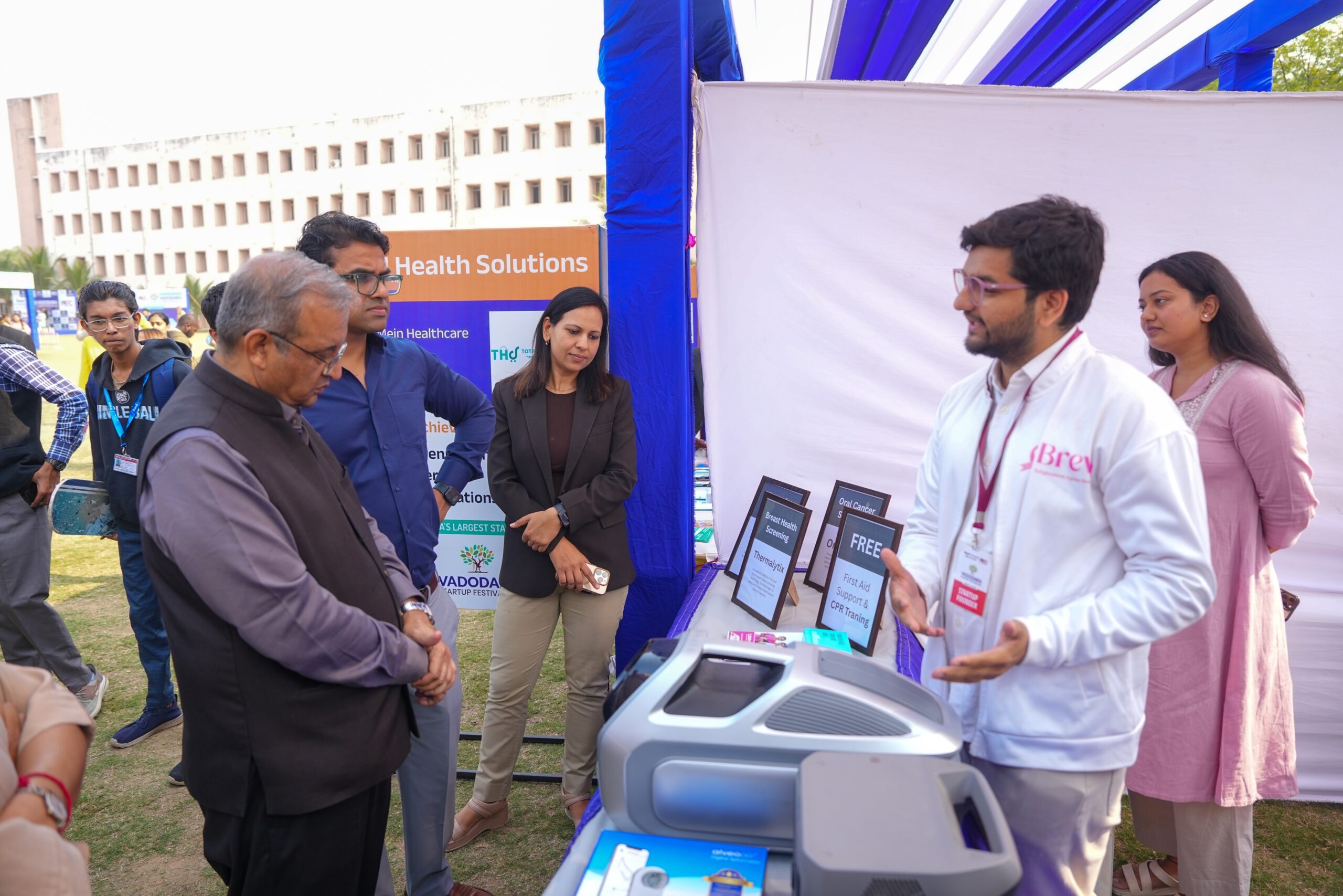 Student founders presenting startup ideas at Vadodara Startup Festival