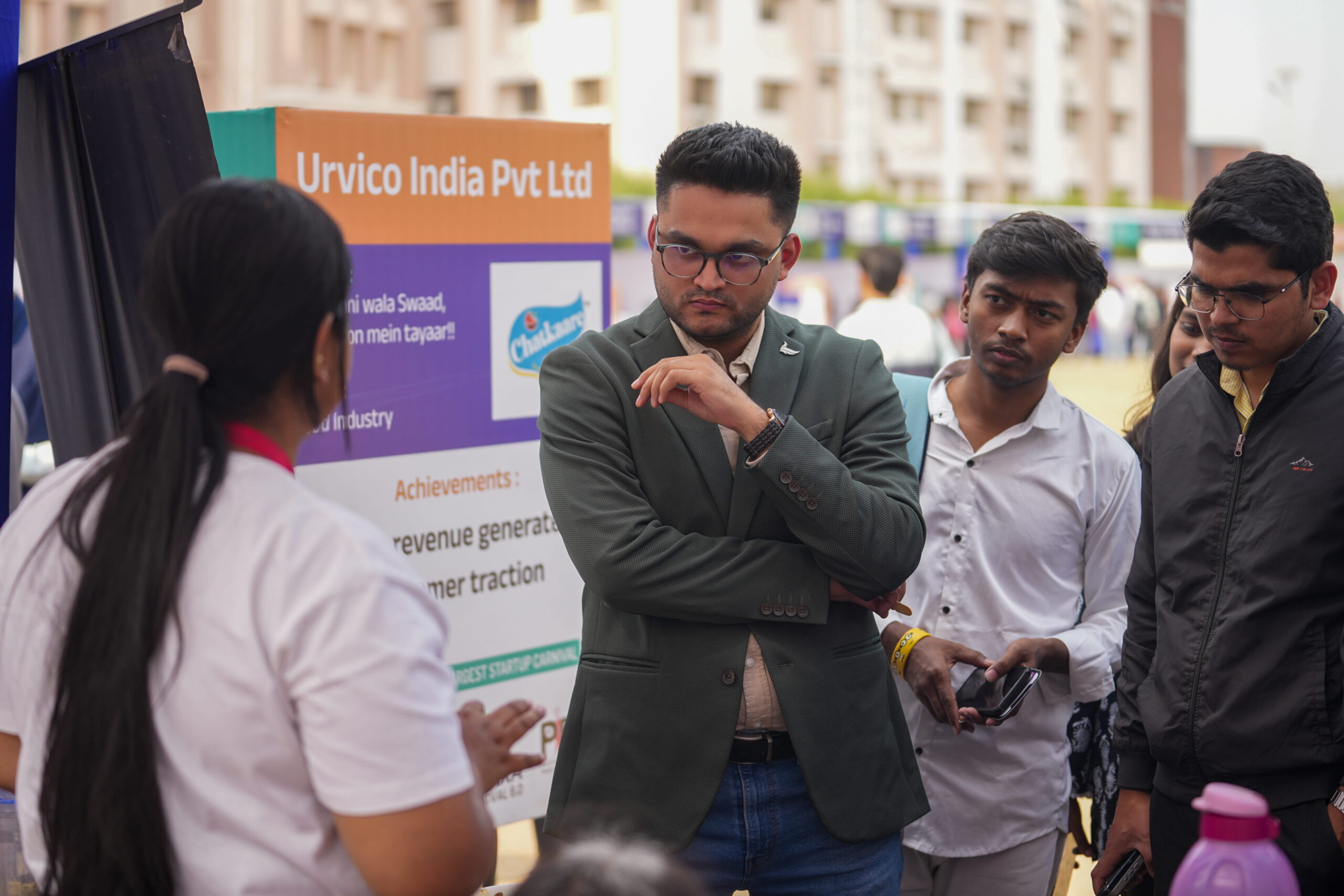 Young founders meeting mentors at VSF - Vadodara Start-up Festival 6.0 showcase