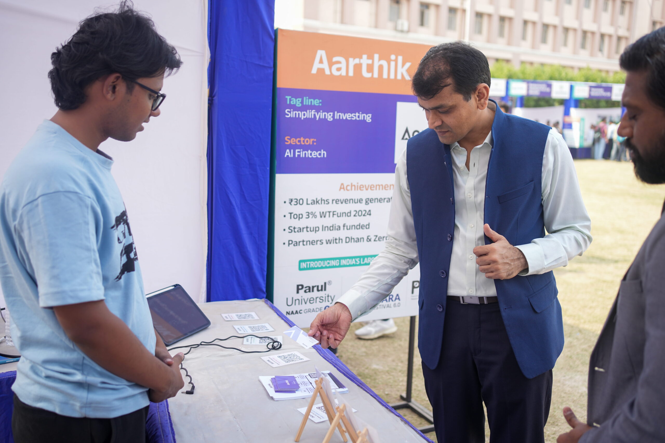 Student founders presenting startups at VSF - Vadodara Start-up Festival 6.0 Vadodara