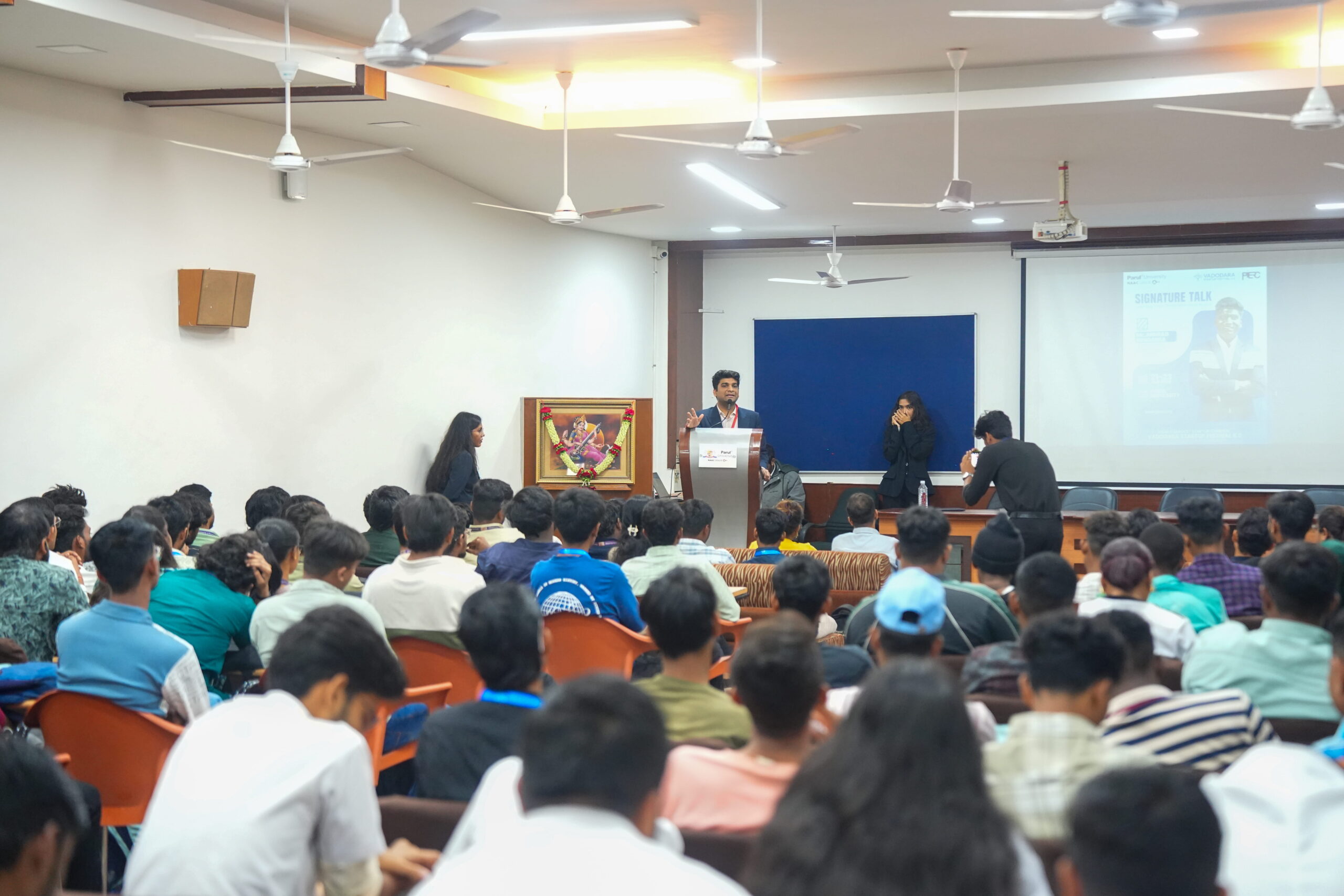 Students attending ZebraLearn founder talk at VSF - Vadodara Start-up Festival