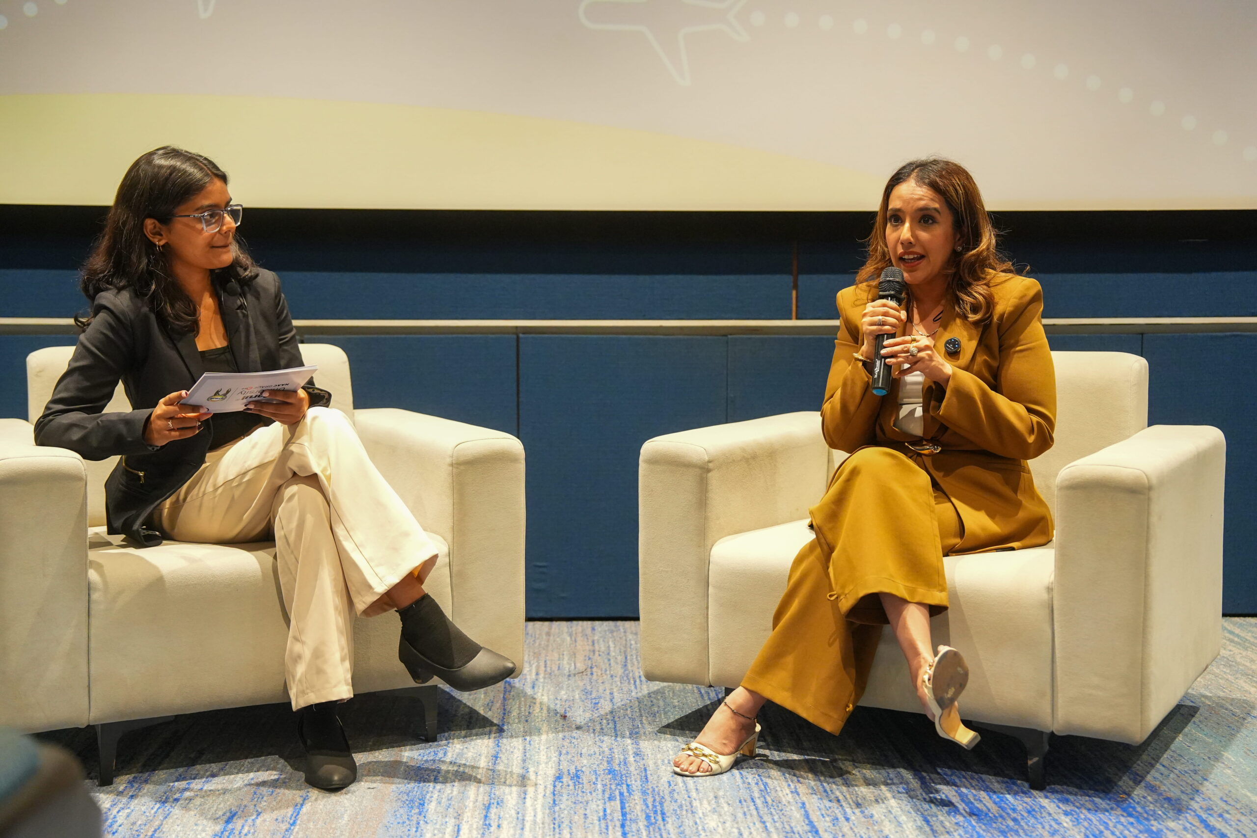 Captain Arveen Kaur speaking at Parul University Aviation Fest 2026