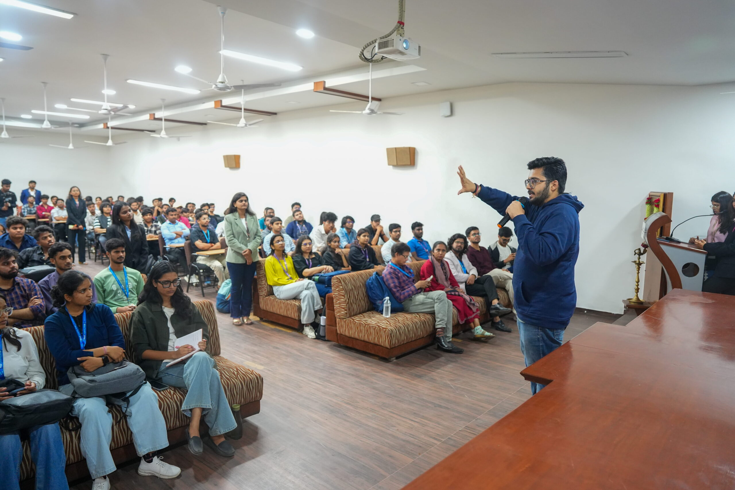 Students attending Mayank Pareek startup talk at VSF - Vadodara Start-up Festival