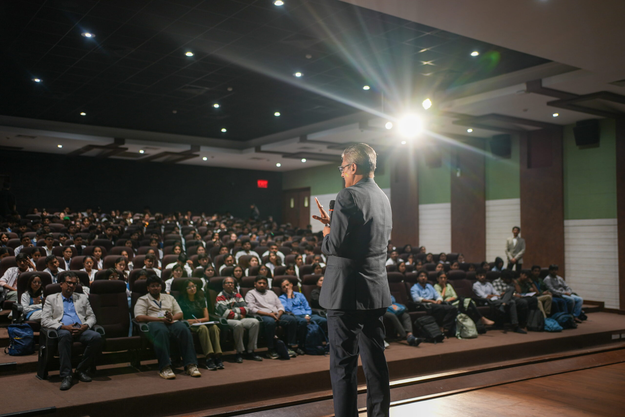 Students attending entrepreneurship talk at Vadodara Startup Festival