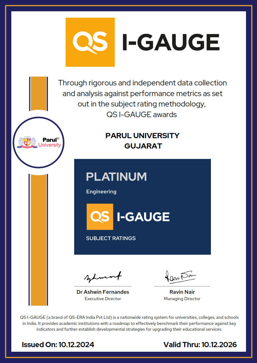 QS I-GAUGE Platinum Rating in Engineering