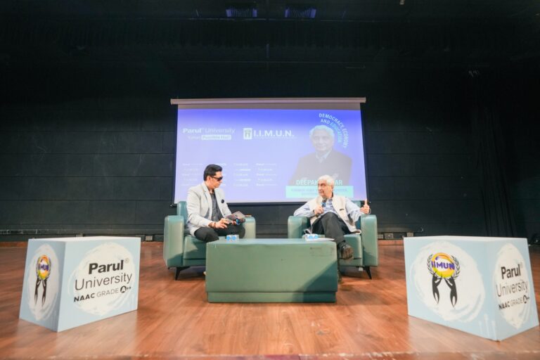 India’s Manufacturing Crisis in Three Numbers: What Former Chief Economic Adviser Prof Deepak Nayyar Told Law, Commerce, and Journalism Students at Parul University About Why Services Alone Cannot Build Viksit Bharat