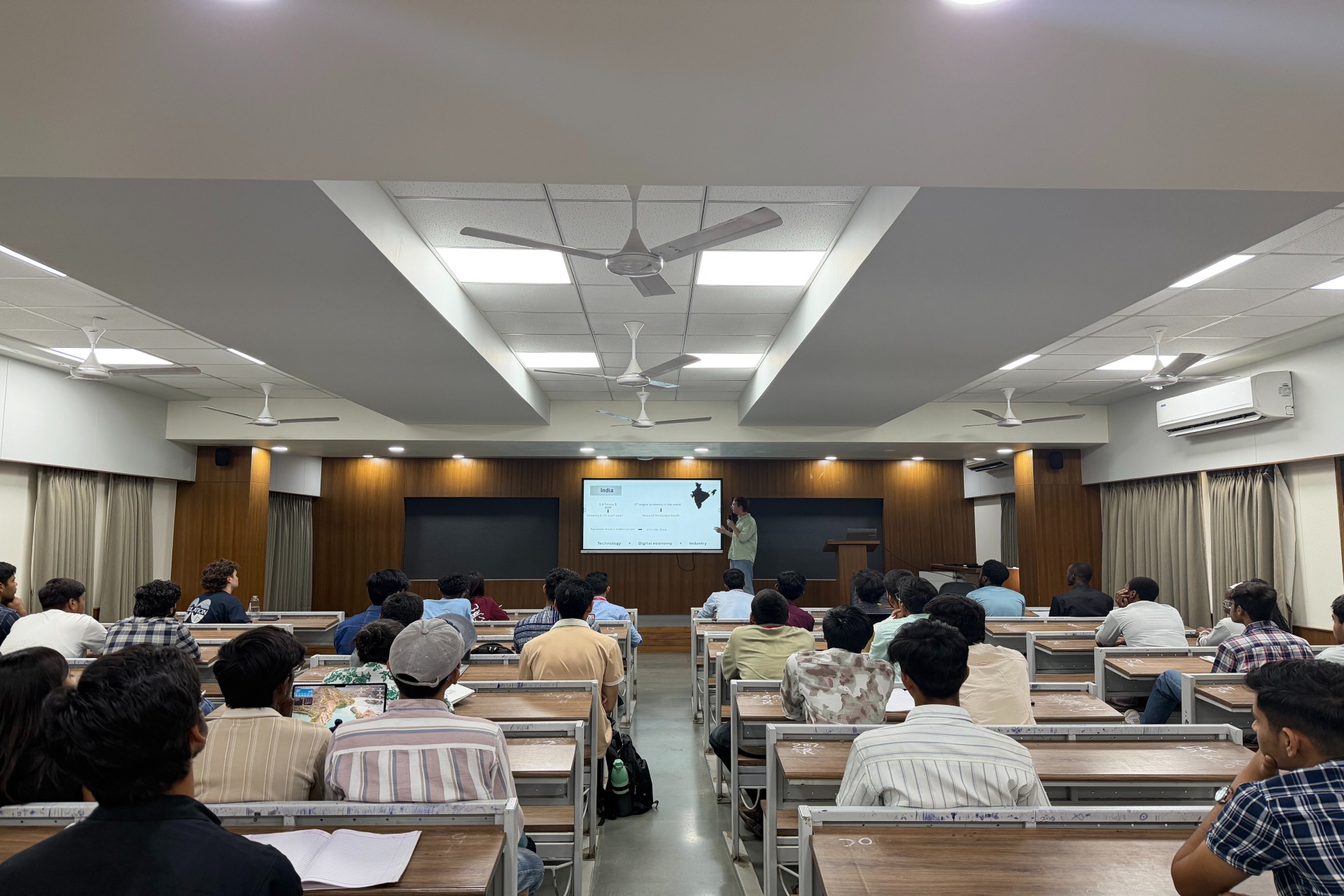 "Stock market workshop Parul University CIRR Tiago Marques investing compound interest Buffett" | CIRR Stock Market Workshop at Parul University: Tiago Marques (IST Portugal) teaching 45 students about investing, compound interest, and Warren Buffett
