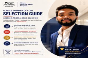 Google Summer of Code GSoC 2025 selection strategy guide Parul University Krishan Yadav ML4Science Machine Learning for Science 350 hours large project proposal writing mentor communication historical organisation participation analysis open source contribution