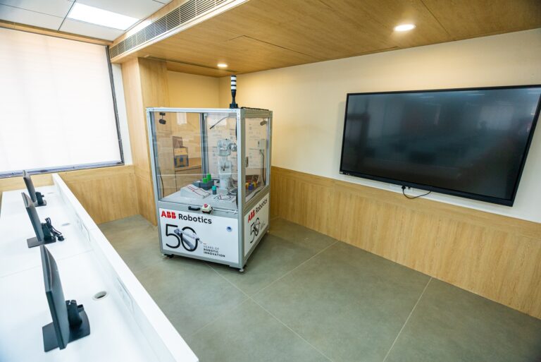 ABB IRB 2600 and IRB 1090 Training Lab at Parul University for Future Robotics Engineers
