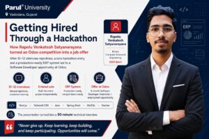 Getting Hired Through a Hackathon: How Rapolu Venkatesh Satyanarayana Turned an Odoo Competition Into a Job Offer at Parul University