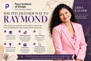 Abha Kalode, M.Design Fashion Merchandising student at Parul Institute of Design, Parul University