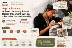 Arpita Pansare, interior design alumna of Parul Institute of Design, Parul University!