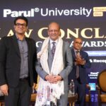 "Justice Rajesh Bindal, Honorary Professor of Law at Parul University, addressing Law Conclave 2026"