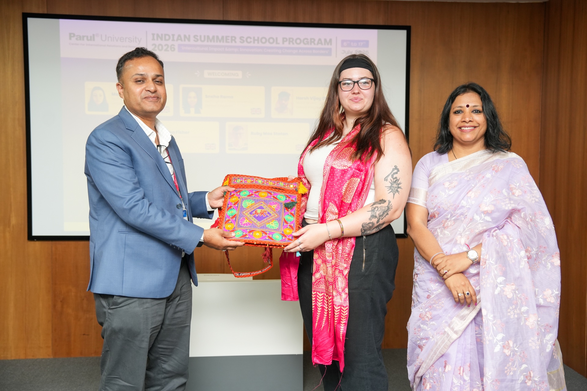 City tour and cultural immersion during the Indian Summer School Program at Parul University