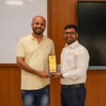 Token of appreciation presented to Vaibhav Mathur at Parul University