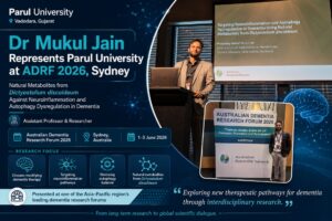 Dr Mukul Jain Parul University Assistant Professor researcher Australian Dementia Research Forum ADRF 2026.