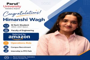 How a B.Tech Student at Parul University Was Selected by Amazon for an Operations Role