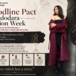 Prernakumari Bharatkumar Patel Parul Institute of Design Diploma in Fashion Design 2023 batch Bloodline Pact final collection widow gothic concept Vadodara Fashion Week courtyard fashion show Semester 1 runway VFDF 3.0 volunteer Panchal maam Kairavi Mankad faculty
