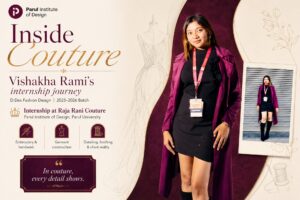 Vishakha Rami, D.Des Fashion Design student at Parul Institute of Design, Parul University