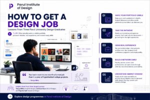 A designer maintaining a visible online portfolio, one of the most effective ways to get discovered and hired in the design industry.