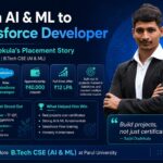Sajid Dudekula, a Parul University B.Tech CSE (AI & ML) student, placed as a Salesforce Developer at Demandbase.
