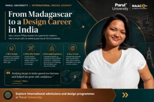 Luciana Tiffany, an interior design graduate from Madagascar, who studied at the Parul Institute of Design and interned at Dream Maker Architects in Vadodara.