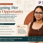 Sahelpreet Kaur, a Parul Institute of Design interior and furniture design graduate who secured her role at Livspace through a self-driven job search.