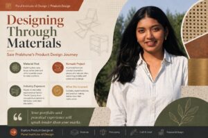 Saie Prabhune, a Parul Institute of Design product design graduate, whose work centres on material exploration and sculptural product design.