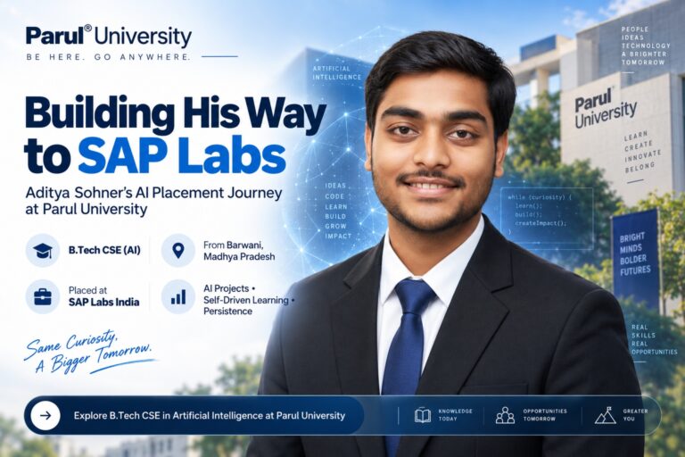 Building His Way to SAP Labs: Aditya Sohner’s AI Placement Journey at Parul University!