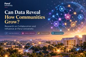 Parul University’s research on collaboration and influence, using graph neural networks, published in Scientific Reports.