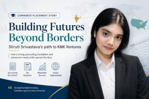 How commerce students build careers in US taxation and accounting, illustrated through a Parul University placement.