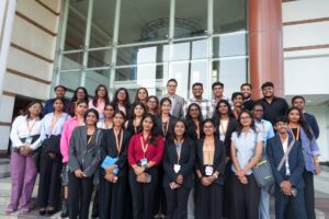 Parul University journalism students on their Delhi media leadership tour, meeting India’s top journalists