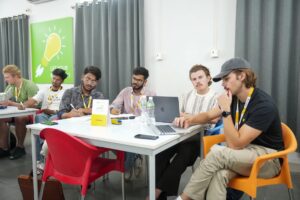 Students learning entrepreneurship by doing through fieldwork at Parul University