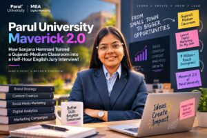 Sanjana Hemnani, MBA (Digital Marketing) student at Parul University and a Maverick 2.0 selectee.
