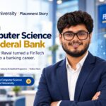 Parul University computer science graduate Malay Raval placed at Federal Bank in a FinTech role