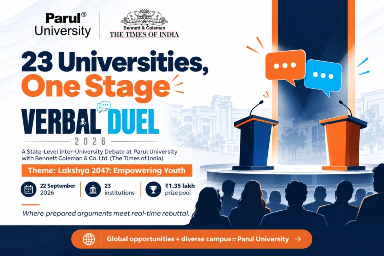 23 Universities, One Stage: Inside Verbal Duel 2026, Parul University’s State-Level Debate With The Times of India