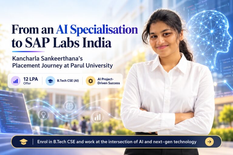 From an AI Specialisation to SAP Labs India: Kancharla Sankeerthana’s Placement Journey at Parul University