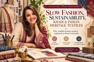 What slow fashion is and heritage textiles like Khadi, explained at Parul University
