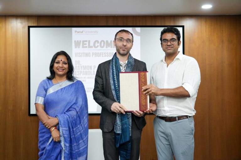 Dr. Malkhaz Nikolashvili of Georgian-American University on business models and e-commerce at Parul University.