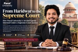 Arvind Uprale, A Parul University Law Student. Interned with a Supreme Court Judge.